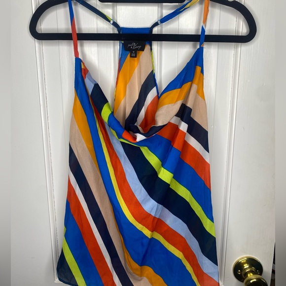 Multicolored Racer Back Blouse - Picture 4 of 6